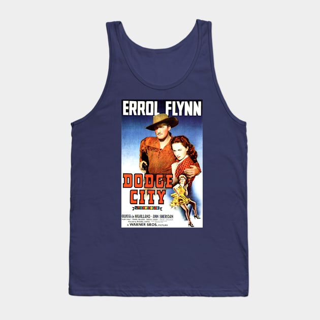 Classic Western Movie Poster - Dodge City Tank Top by Starbase79